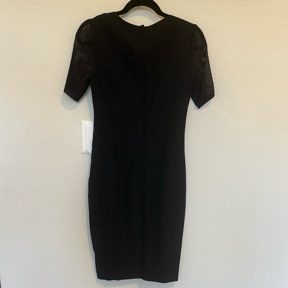 Elie Tahari Marianna Black Mesh Bodycon Midi Cocktail Dress Size 4 - Picture 10 of 12